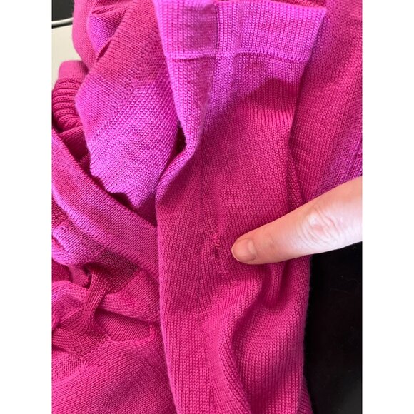 Versace Collection‎ Wool Pink Button Front Knit Cardigan Back Braid Detail 40 - Picture 15 of 15